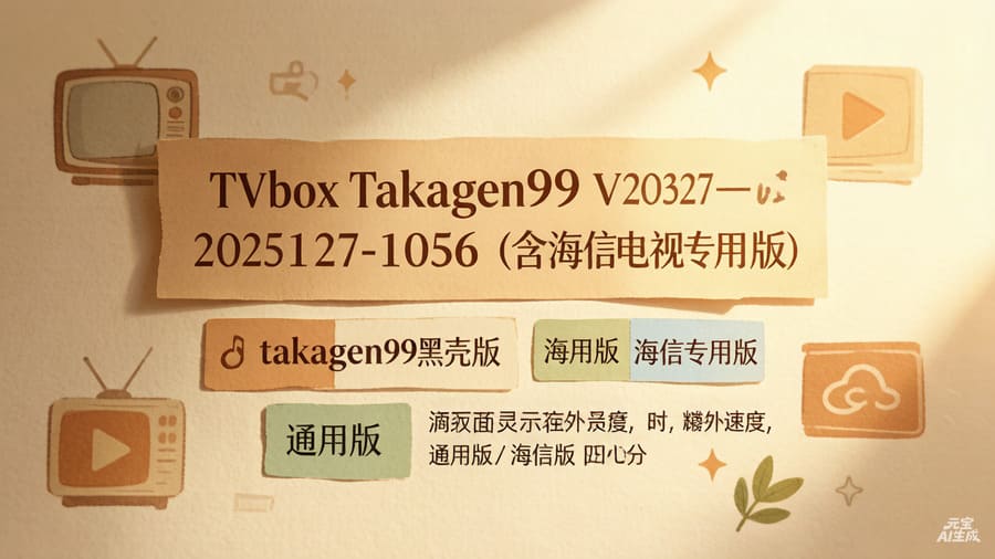 TVbox Takagen99 V20251127-1056（含海信电视专用版）