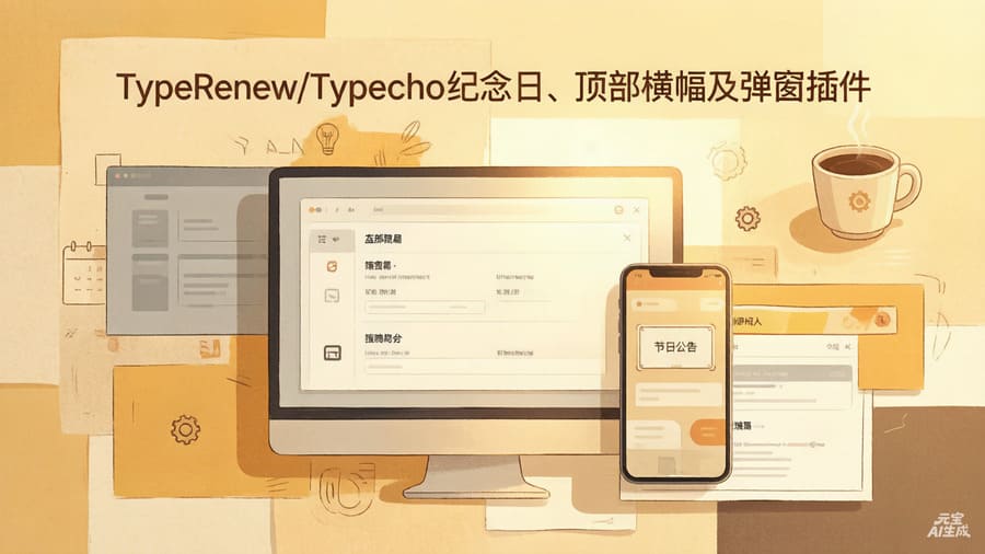 Anniversary ---TypeRenew/Typecho纪念日、顶部横幅及弹窗插件